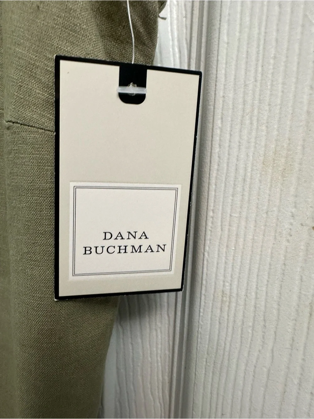 Dana Buckman Sleeveless Button-Front Shirt in Olive Green-Sz L NWT - Picture 5 of 10